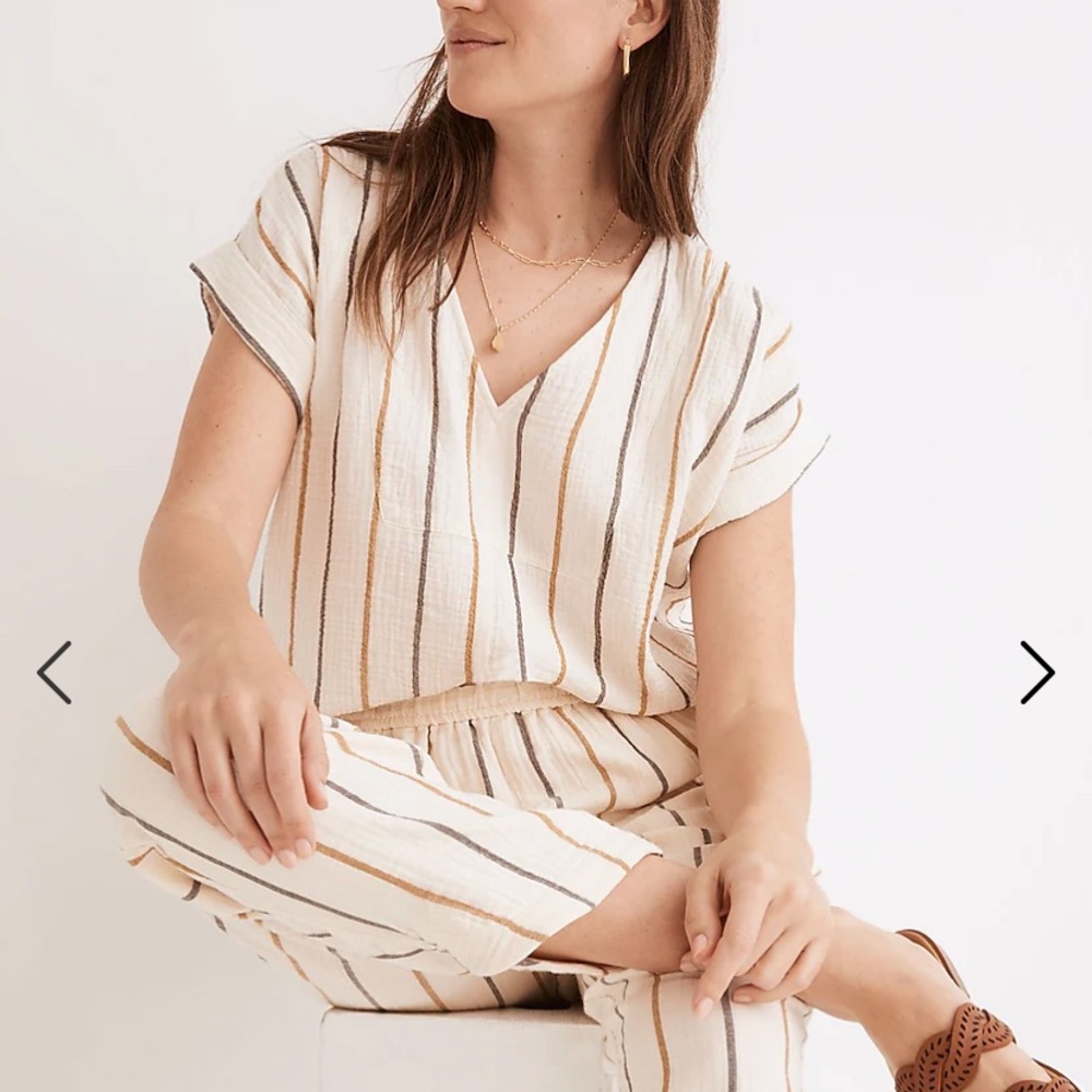 Madewell Lightspun Westing Shirt in Stripe Gauze